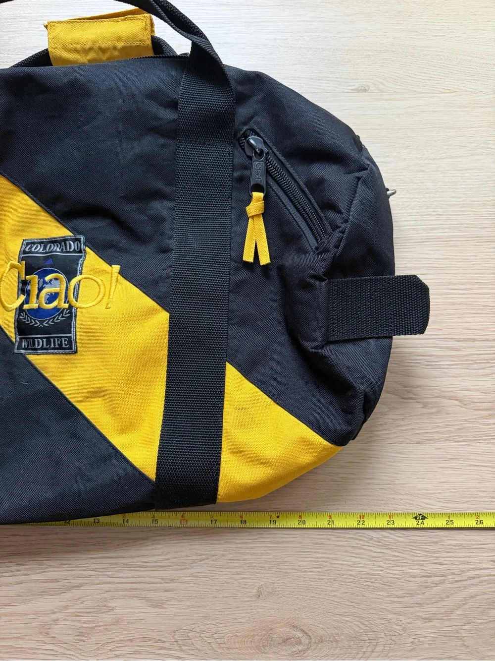 Colorado Wildlife Ciao! Yellow and Black Travel Duffel Bag